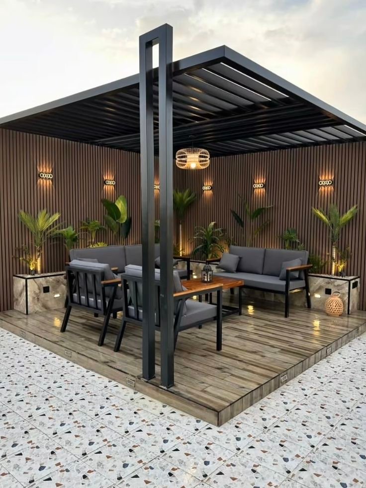 جلسة خارجية أنيقة بتصميم فاخر