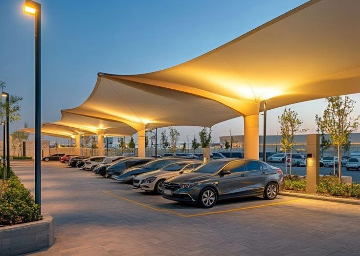 مظلات مواقف حي العارض بأفضل التصاميم الحديثة